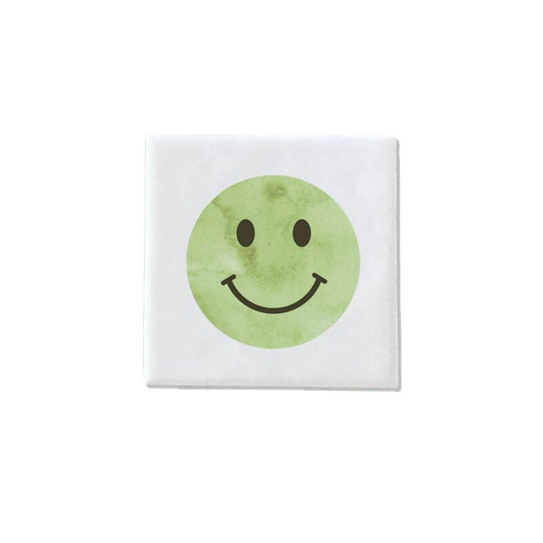Mini tegeltje magneet - SMILEY GROEN
