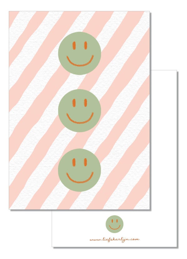 'Smiley pastel' kaart
