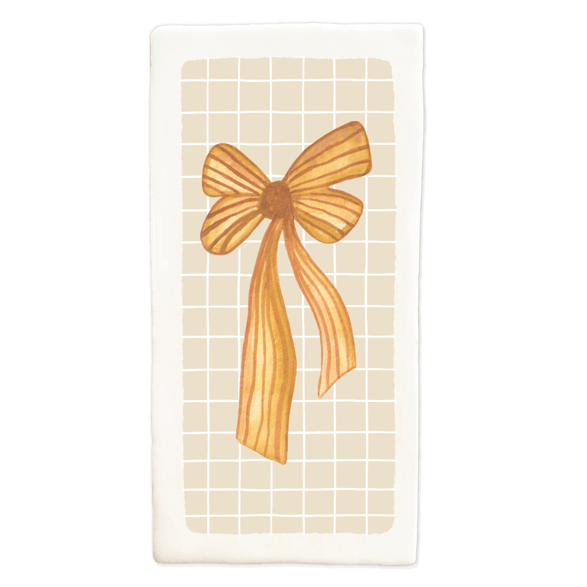 Tegeltje 'Gele strik'