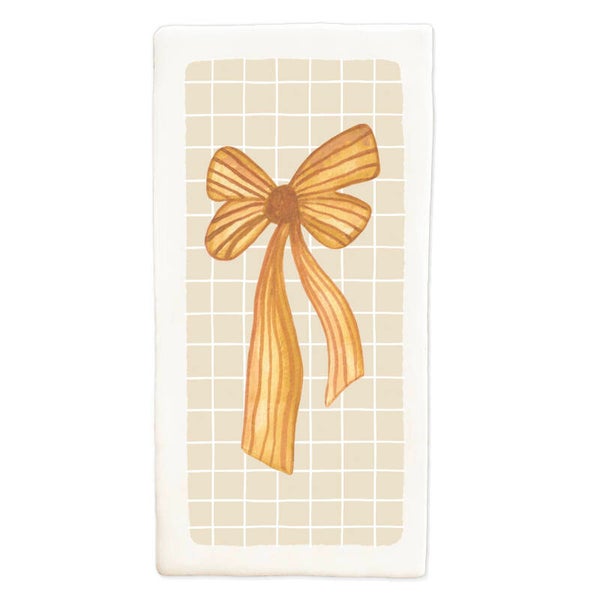 Tegeltje 'Gele strik'