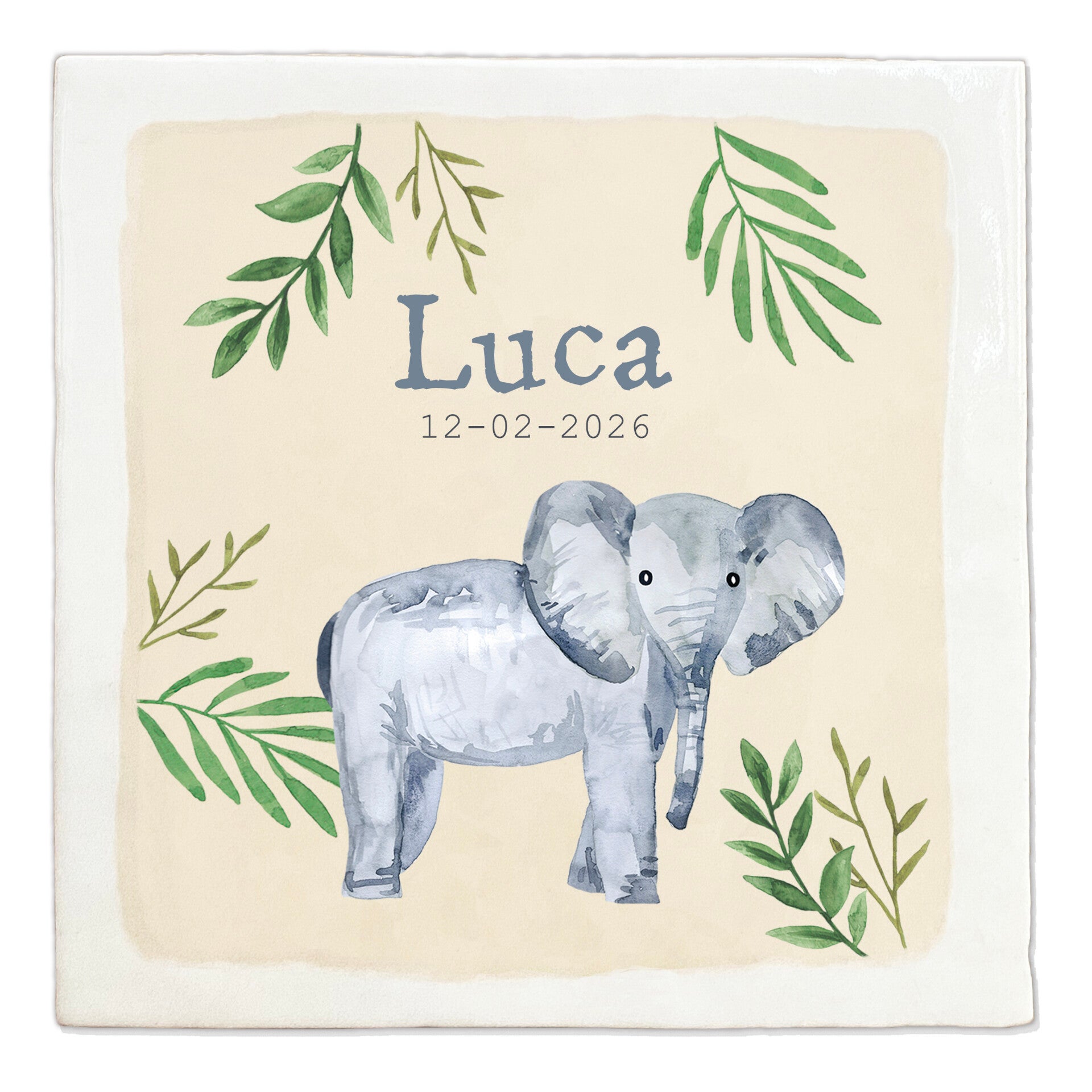 Tegeltje met naam 'olifant'