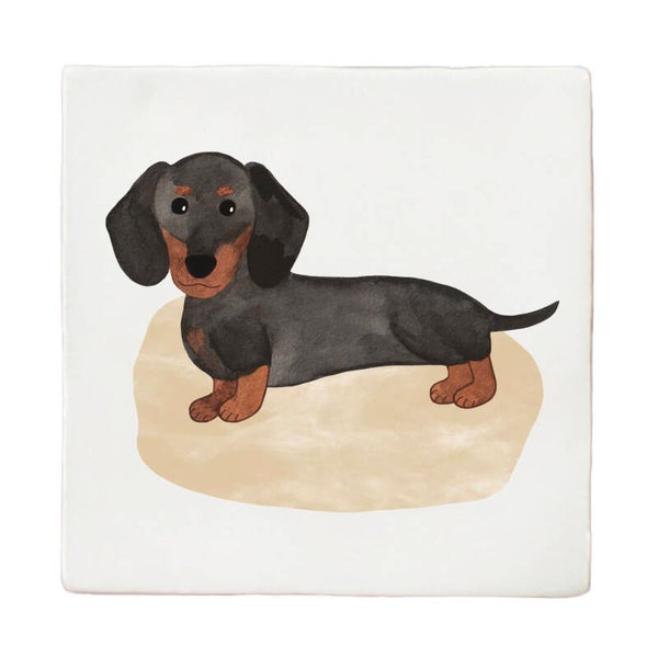 Tegeltje 10x10 'Teckel'