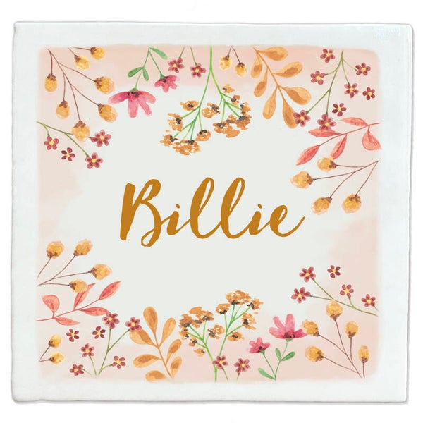 Tegeltje met naam 'bloemen'