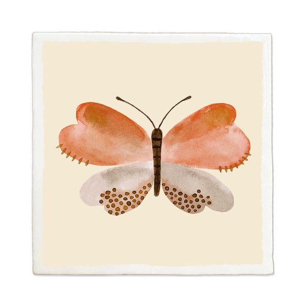 Tegeltje 10x10cm 'vlinder'
