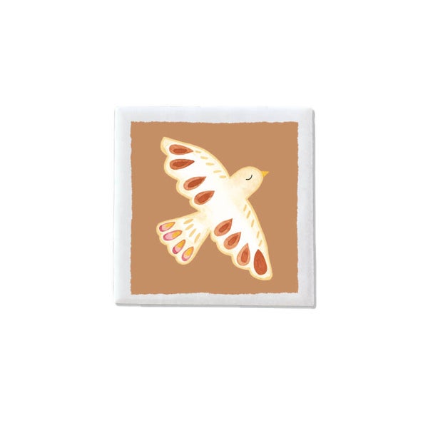 Mini tegeltje magneet - VOGEL