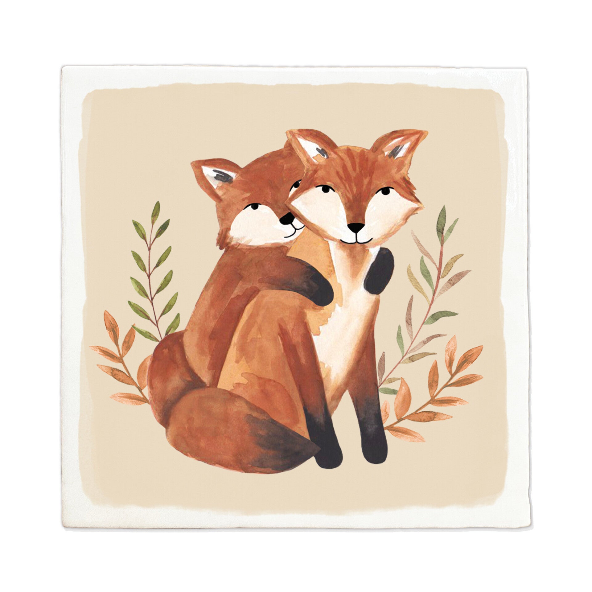 Tegeltje 10x10 'vosjes'