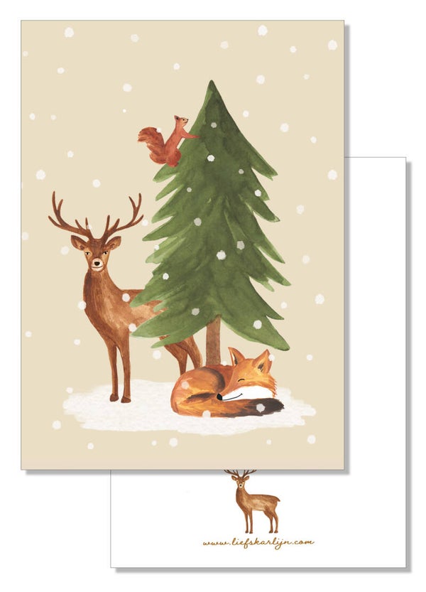 'Winter in het bos' kaart
