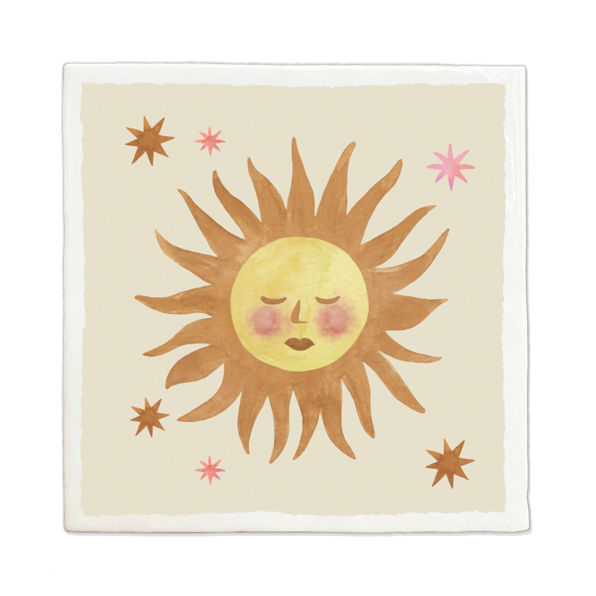 Tegeltje 10x10cm 'Zon'