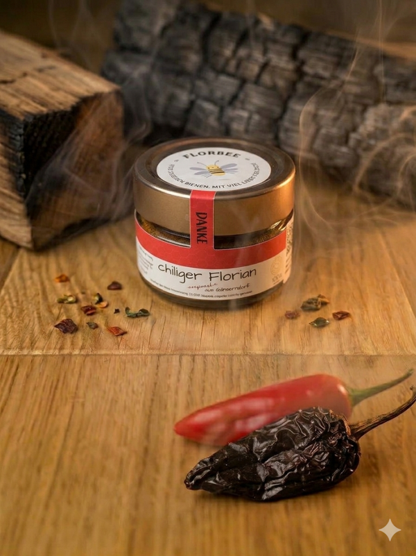 chiliger Florian (Honig mit Chili Chipotle Jalapeno rauchig) 100g