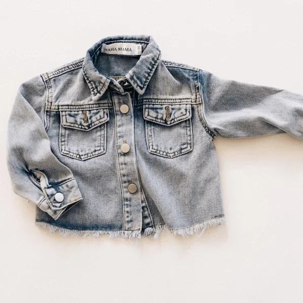 Raw Hem Denim Jean Jacket