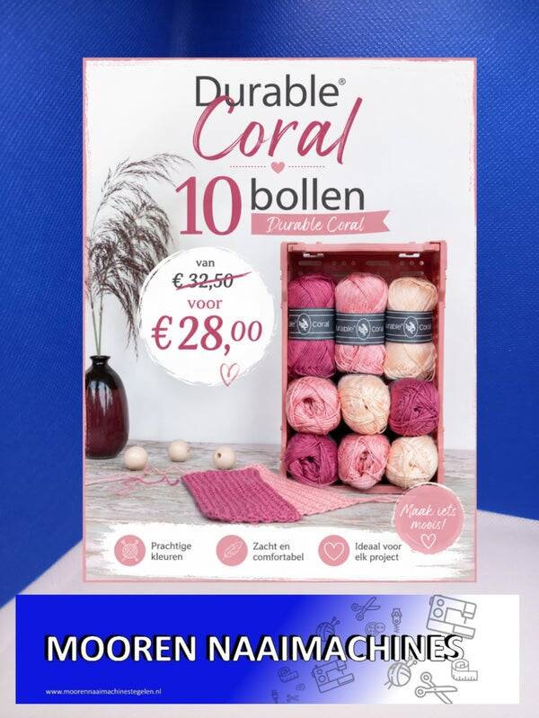Durable Coral Schachenmayr Catania brei / haakkatoen Brei Haak garen en NEON