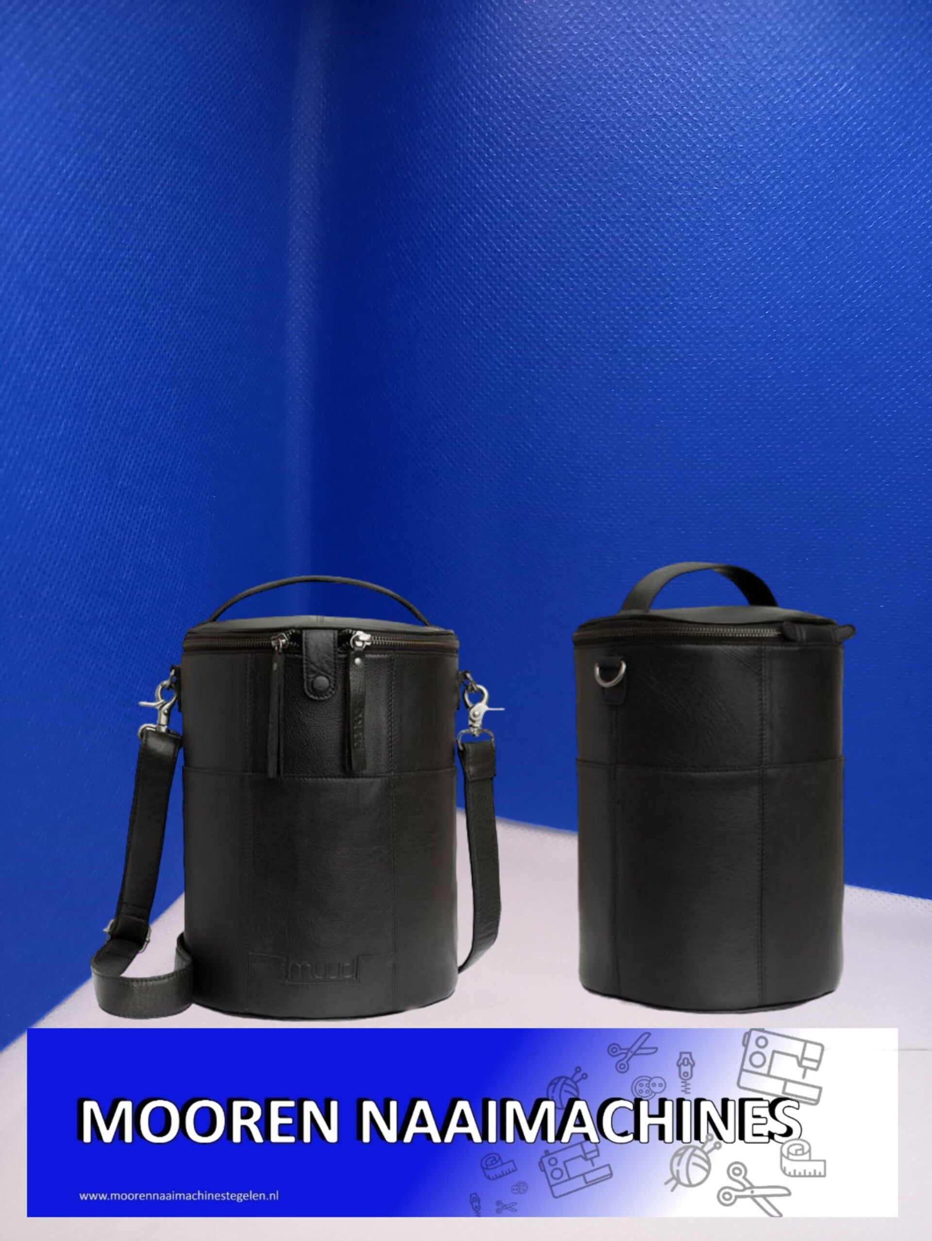 MUUD saturn XL brei haak tas Leder 28x21cm