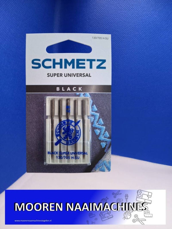 Schmetz SUPER BLACK universele kleefbare klittenband producten naaien 130/705 H-SU 80/12