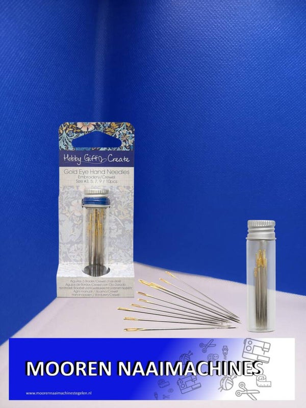 Create Hobby Gift Crewel naainaalden met spitse punt mix in glazen potje