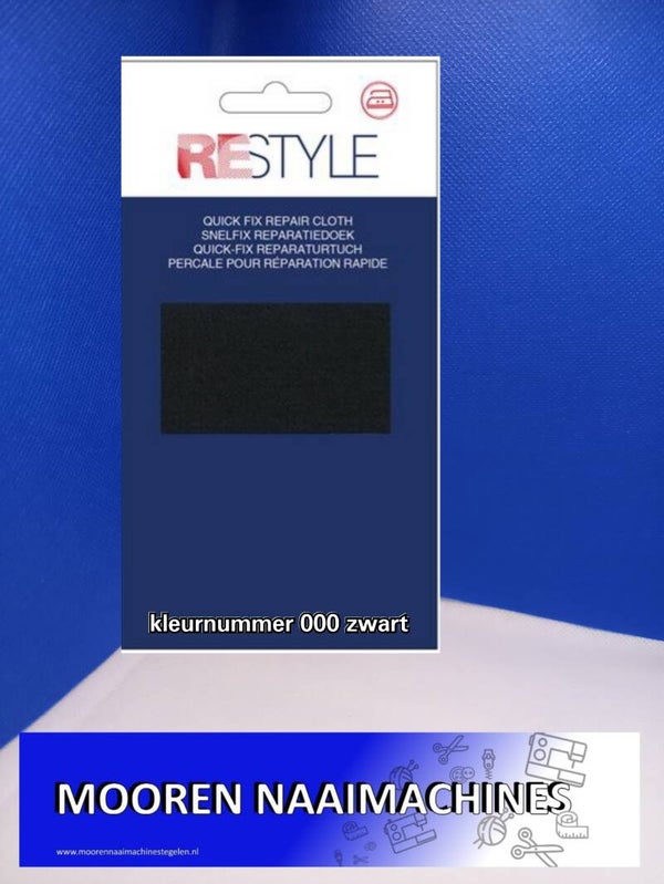 Opry Restyle Reparatiedoek zwart grijs wit donker blauw licht blauw roos beige donker bruin licht blauw jeans donker blauw jeans