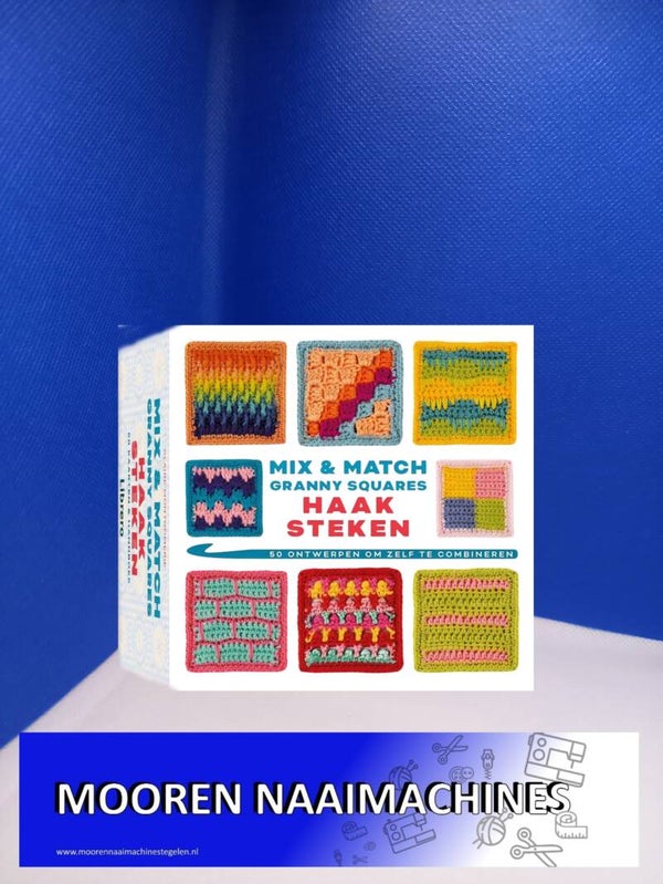 Haakboek BOX Mix en Match Granny squares haaksteken schrijfster  Claire Montgomerie