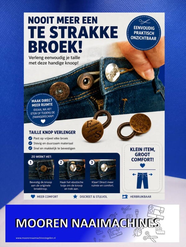 Taille Knopen voor broek taille te verbreden