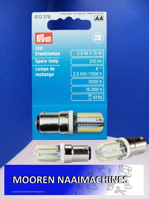 Prym naaimachine LED lamp of GLOEILAMP  E 14 of B15 bajonet