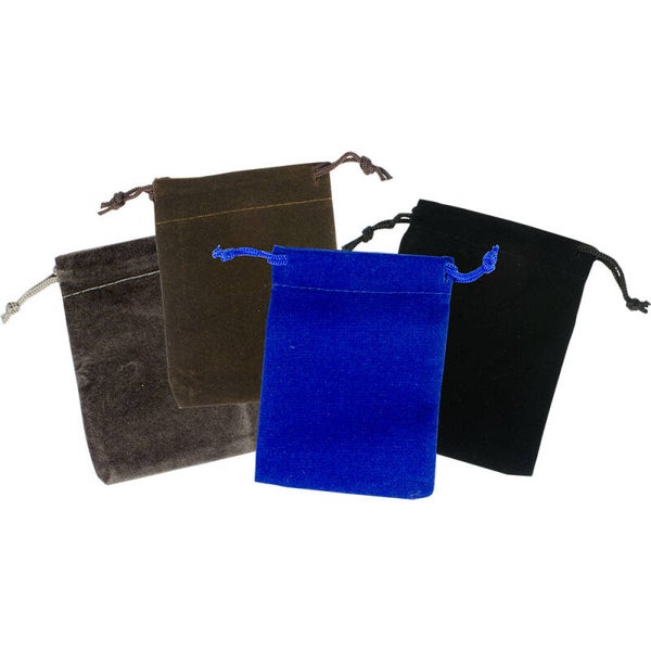 BAGS-VELVET UNLINED-ASSORTED/DARK-3″X4″/ SACS-VELOURS-ASSORTIS/FONCÉS-3″X4″