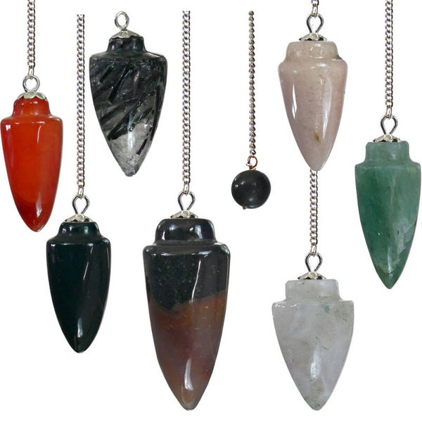 PENDULES-PIERRES POLIES / PENDULUM-GEMSTONE CURVED