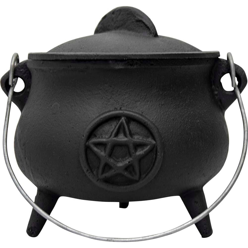 CAULDRON – CAST IRON – BLACK – PENTACLE (MEDIUM) 5.5X5.5″DI. / CHAUDRON FONTE NOIR – PENTACLE (MEDIUM) 5.5X5.5″DI.