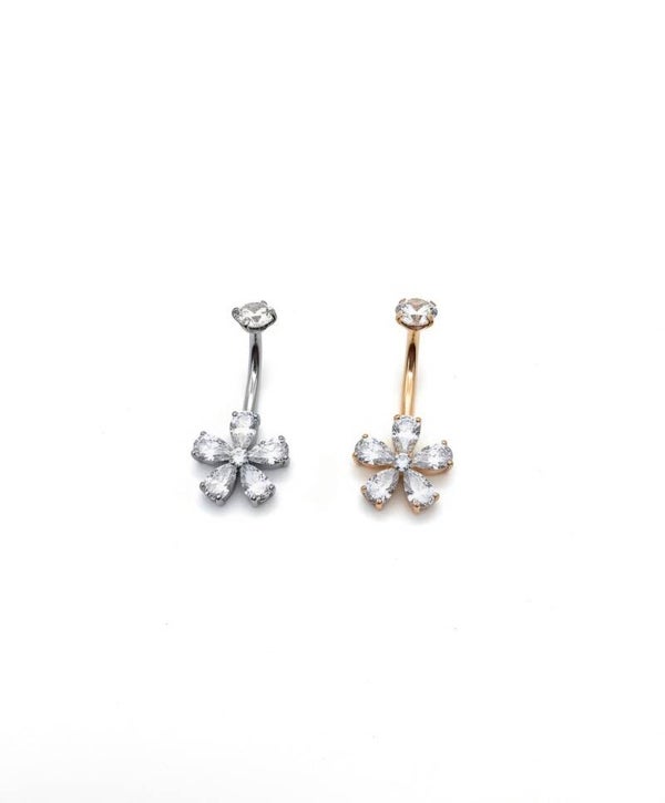 Piercing para el ombligo en flor