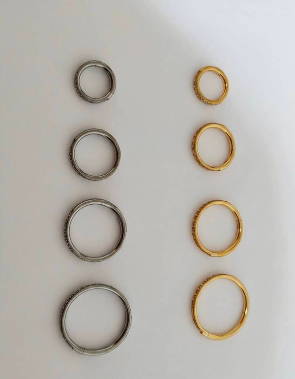 Argolla en titanio gold y plata