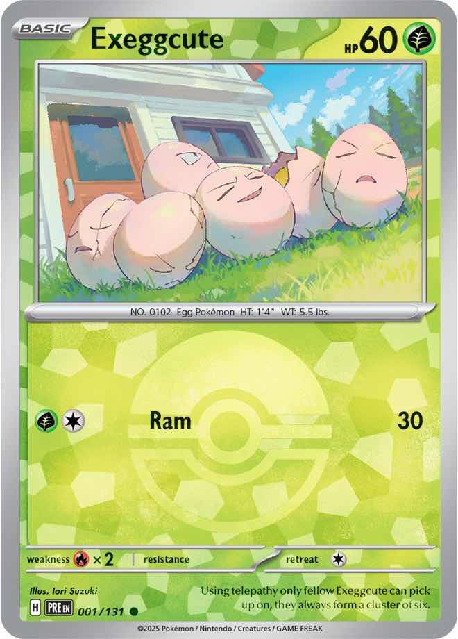 Prismatic Evolutions  001/131 Exeggcute Poke Ball