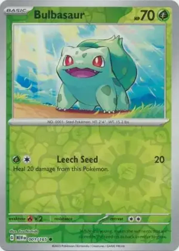 151  001/165 Bulbasaur Rev Holo
