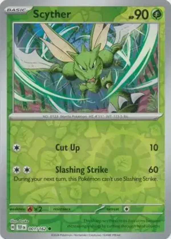 Temporal Forces  001/162 Scyther Rev Holo
