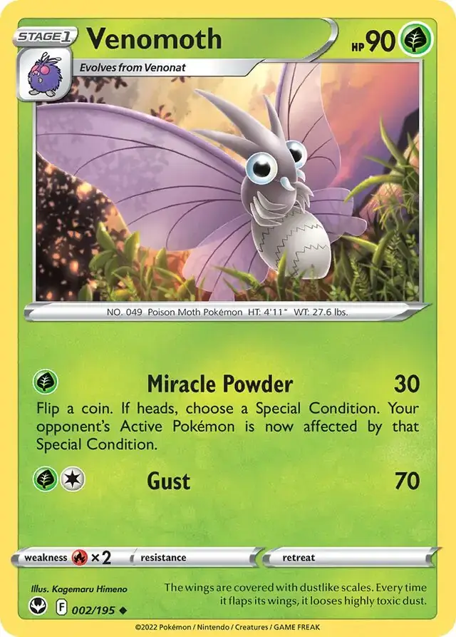 Silver Tempest  002/195 Venomoth