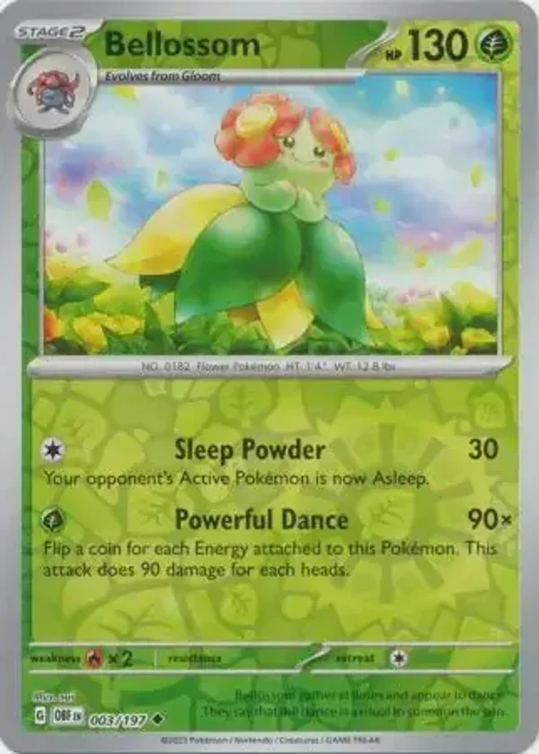 Obsidian Flames  003/197 Bellossom Rev Holo