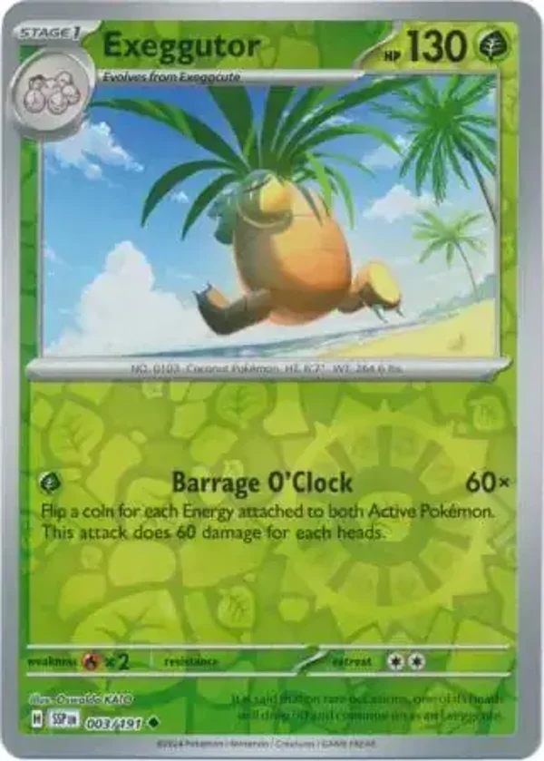 Surging Sparks  003/191 Exeggutor Rev Holo