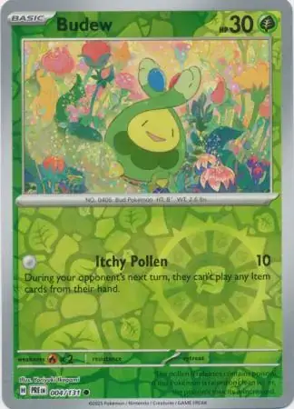 Prismatic Evolutions  004/131 Budew Rev Holo
