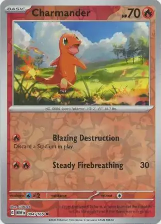 151  004/165 Charmander Rev Holo