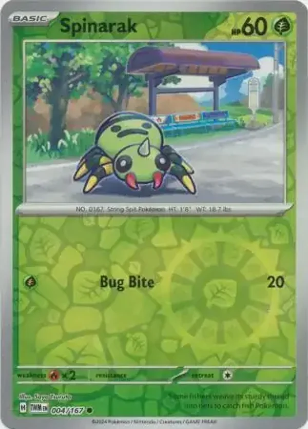 Twilight Masquerade  004/167 Spinarak Rev Holo