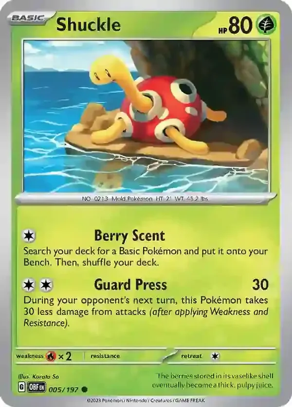 Obsidian Flames  005/197 Shuckle