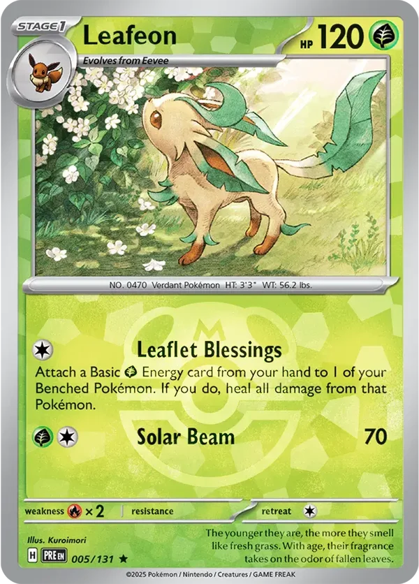 Prismatic Evolutions  005/131 Leafeon Master Ball