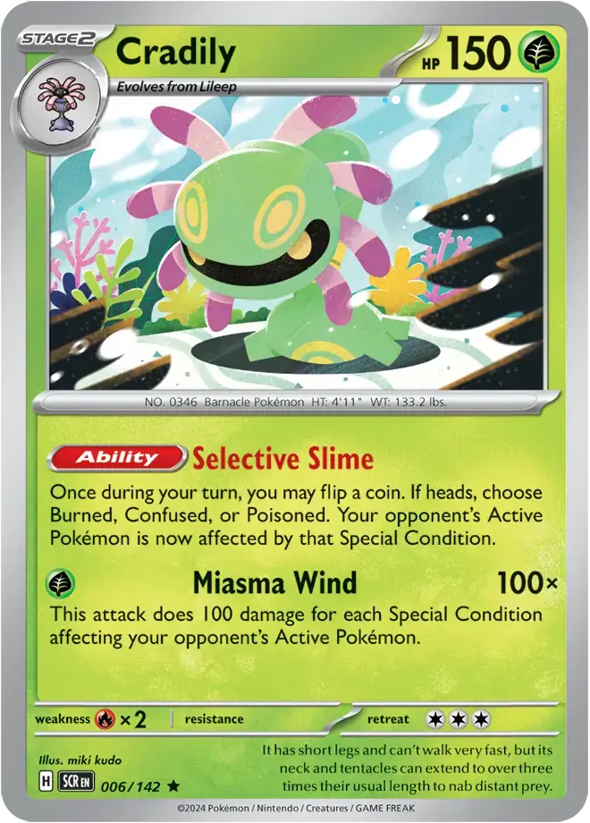 Stellar Crown  006/142 Cradily Holofoil