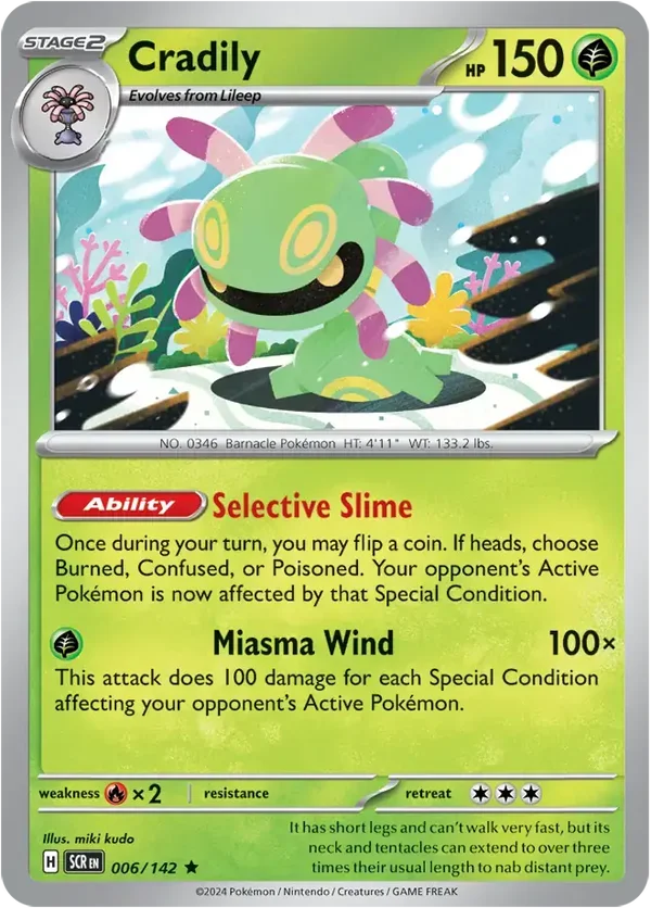 Stellar Crown  006/142 Cradily Holofoil