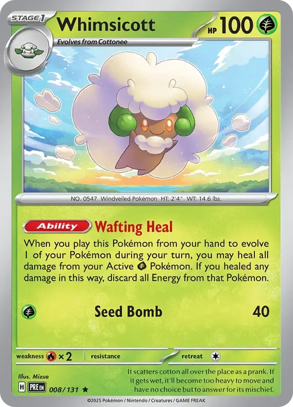 Prismatic Evolutions  008/131 Whimsicott