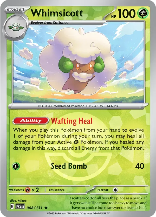 Prismatic Evolutions  008/131 Whimsicott Poke Ball