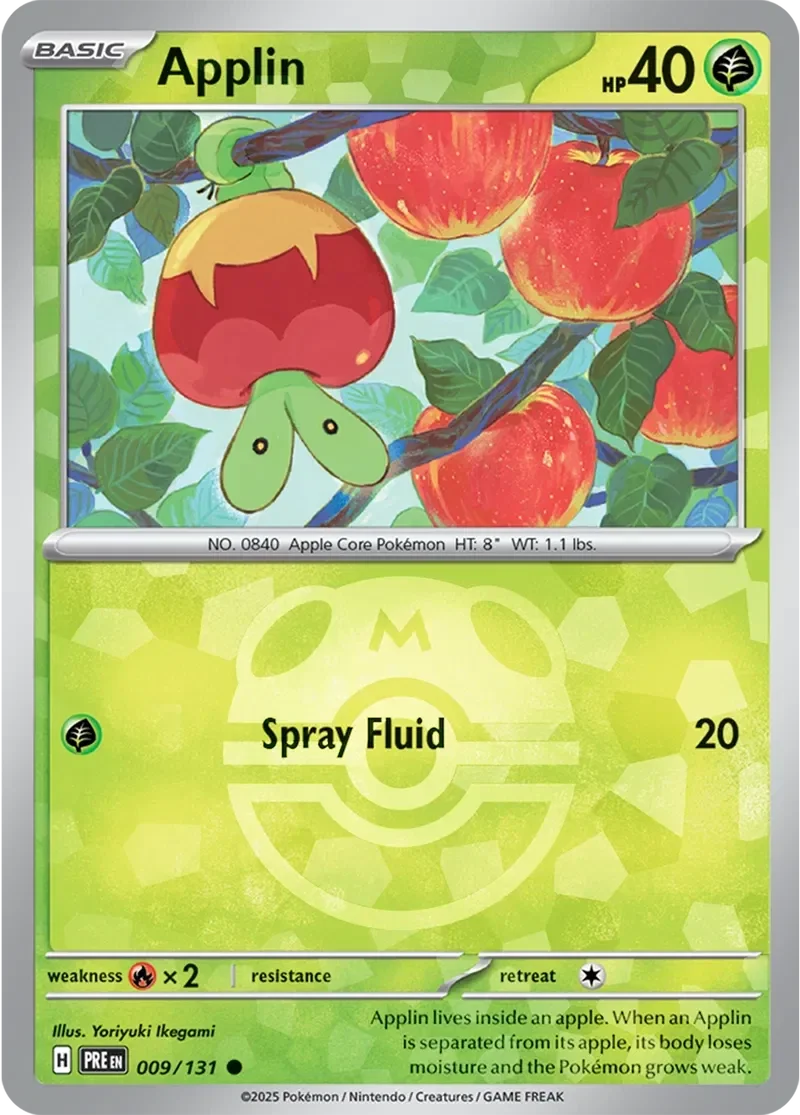 Prismatic Evolutions  009/131 Applin Master Ball