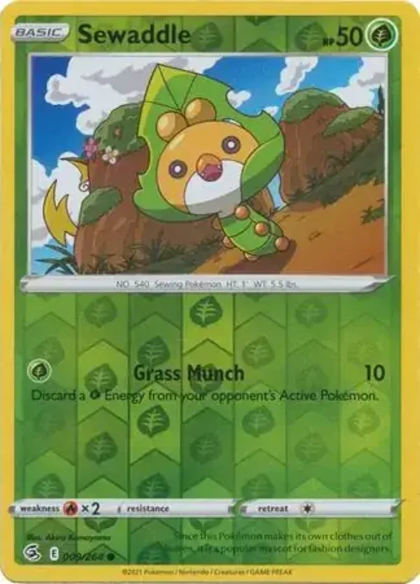 Fusion Strike  009/264 Sewaddle Rev Holo