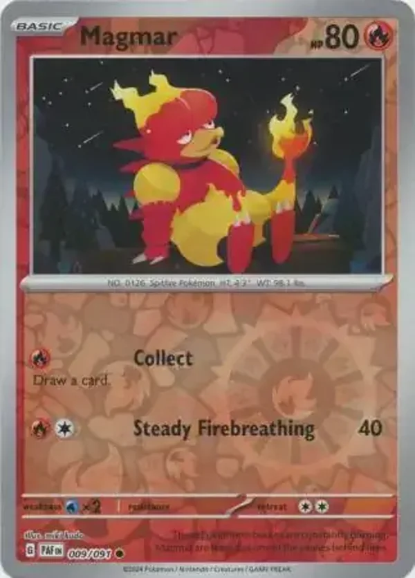 Paldean Fates  009/091 Magmar Rev Holo