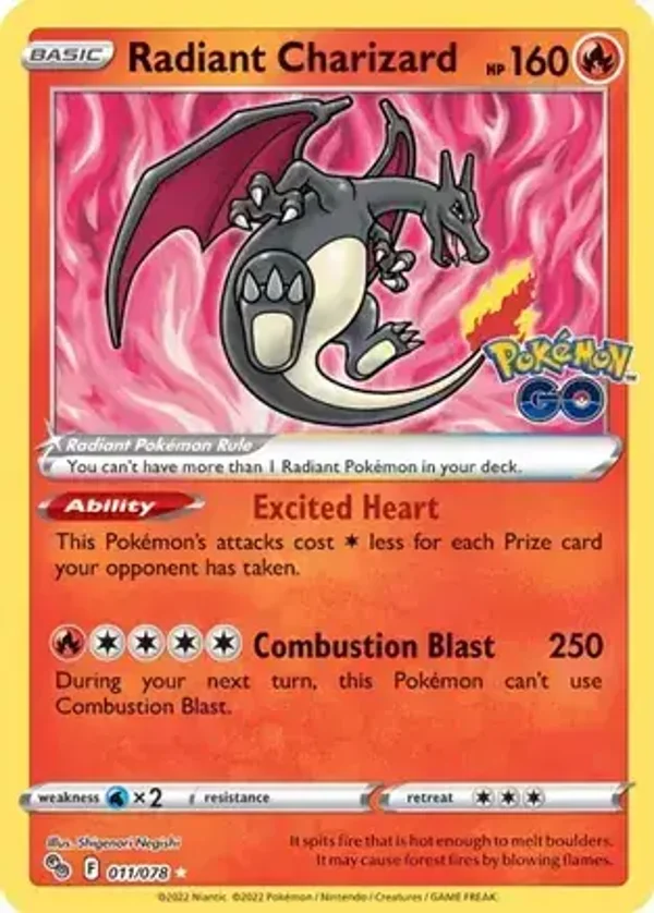 Pokemon Go  011/078 Radiant Charizard