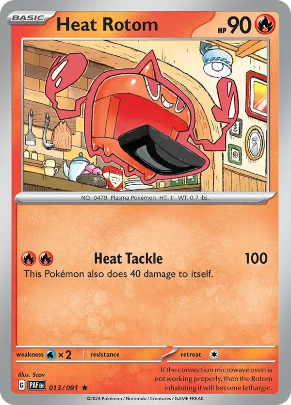 Paldean Fates  013/091 Heat Rotom Holofoil