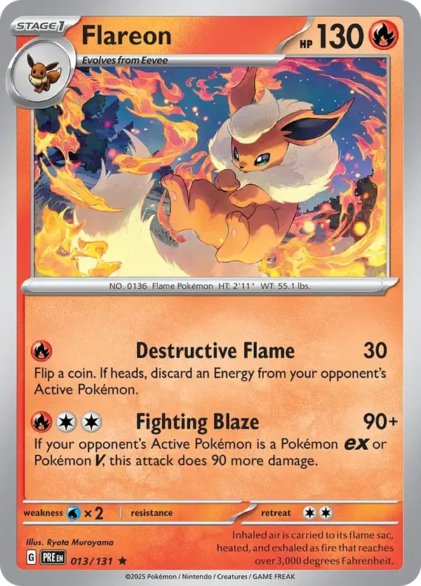 Prismatic Evolutions  013/131 Flareon Holofoil