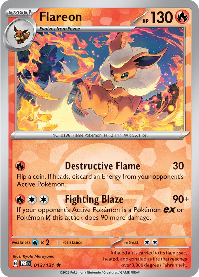 Prismatic Evolutions  013/131 Flareon Poke Ball
