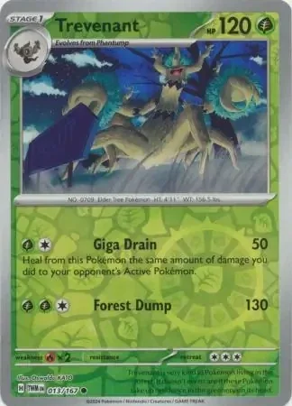 Twilight Masquerade  013/167 Trevenant Rev Holo
